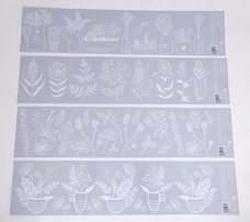 Dekorace okenn pruhy bl 64x15 cm /6838/