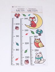 Samolepky pokoj. dtsk metr - lesn zvtka, do 160 cm / 10298
