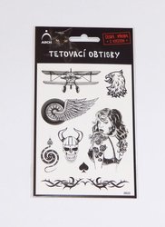 Samolepky tetovn Dvouplonk / ern / 2622