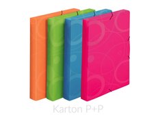 Karton P+P Krabice PP s gumou A4 NEO COLORI zelen