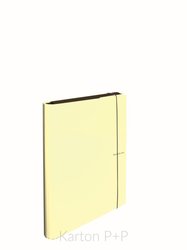 Karton P+P 3klopé lamino desky s gumičkou PASTELINI žlutá
