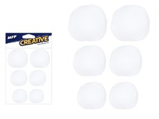 Kuliky Pompom 4,6,8cm/6ks bl