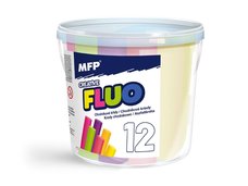 MFP Křídy M chodníkové fluo kulaté 12ks mix barev - kyblík
