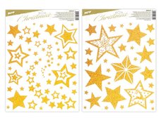 Okenn flie vnoce glitr VA028 zlat 30x42cm 3091