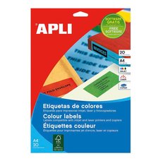 APLI univerzln etikety, 70 x 37 mm, zelen