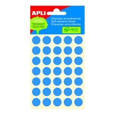 APLI samolepic etikety, O 13 mm, modr