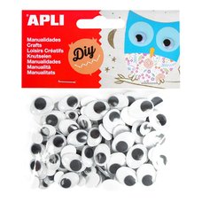 APLI MOVING EYES - oi ovln, 100 ks, samolepic, ern