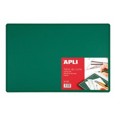 APLI ezac podloka vceelov, oboustrann, 450 x 300 mm, PVC, zelen