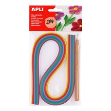APLI quilling paprov prouky - sada, s rolovacm nstrojem, mix barev