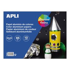 APLI papr metalick, 32 x 24 cm, blok 10 list, mix barev