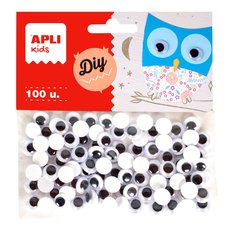 APLI MOVING EYES - oi kulat, O 10 mm, samolepic, ern