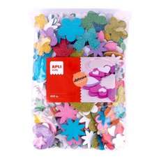 APLI pnovka tvarov, Jumbo pack, 400 ks, samolepic, mix tvar a barev