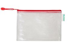 Tarifold oblka se zipem, A6, PVC sovina, erven, 8 ks