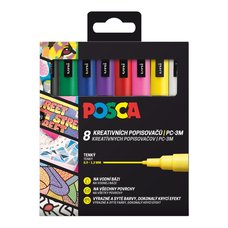 Posca sada popisova PC-3M, 0,9 - 1,3 mm, zkladn barvy (8 ks)