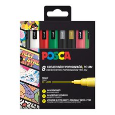Posca sada popisova PC-3M, CHRISTMAS, 0,9 - 1,3 mm, mix vnonch barev (8 ks)