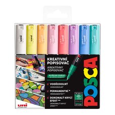 Posca sada popisova PC-1M, 0,7 - 1 mm, pastelov barvy (8 ks)