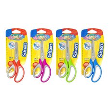 Colorino nky dtsk s mkkm gumovm gripem, 14 cm, asymetrick, mix barev