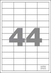 Spoko samolepic etikety, 48,5 x 25,4 mm, papr/A4, bl