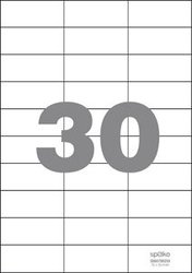 Spoko samolepic etikety, 70 x 29,6 mm, papr/A4, bl