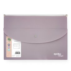Spoko ReLeaf oblka se zipem, kapsa s drukem, A4, PP, SoftTouch, fialov