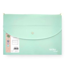 Spoko ReLeaf oblka se zipem, kapsa s drukem, A4, PP, SoftTouch, zelen