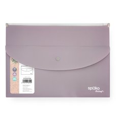 Spoko ReLeaf oblka se zipem, kapsa s drukem, A5, PP, SoftTouch, fialov