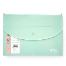 Spoko ReLeaf oblka se zipem, kapsa s drukem, A5, PP, SoftTouch, zelen