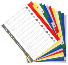 Exacompta rozliova seln 1-12, A4 maxi, PP, mix barev
