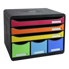 Exacompta zsuvkov box Iderama, A4 maxi, 6 zsuvek, PS