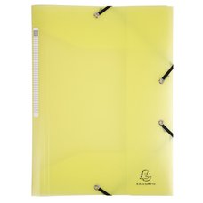 Exacompta spisov desky s gumikou Pastel, A4 maxi, PP, lut