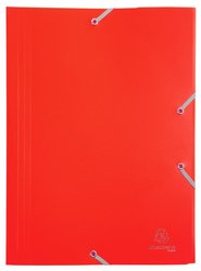 Exacompta spisov desky s gumikou, Opak, A4 maxi, PP, erven