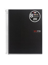 Miquelrius poznmkov blok Basic NB-8, A4, 70 g, PP, 200 list, linka, ern