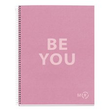 Miquelrius poznmkov blok BE ECO Pink, A4, 90 g, karton, 80 list, linka, Pink