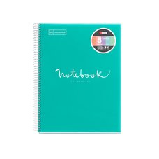 Miquelrius poznmkov blok Emotions NB-5, A4, 90 g, PP, 120 list, linka, tyrkys