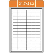 Print etikety 31,7 x 21,2 mm, bl samolepc, 100 list